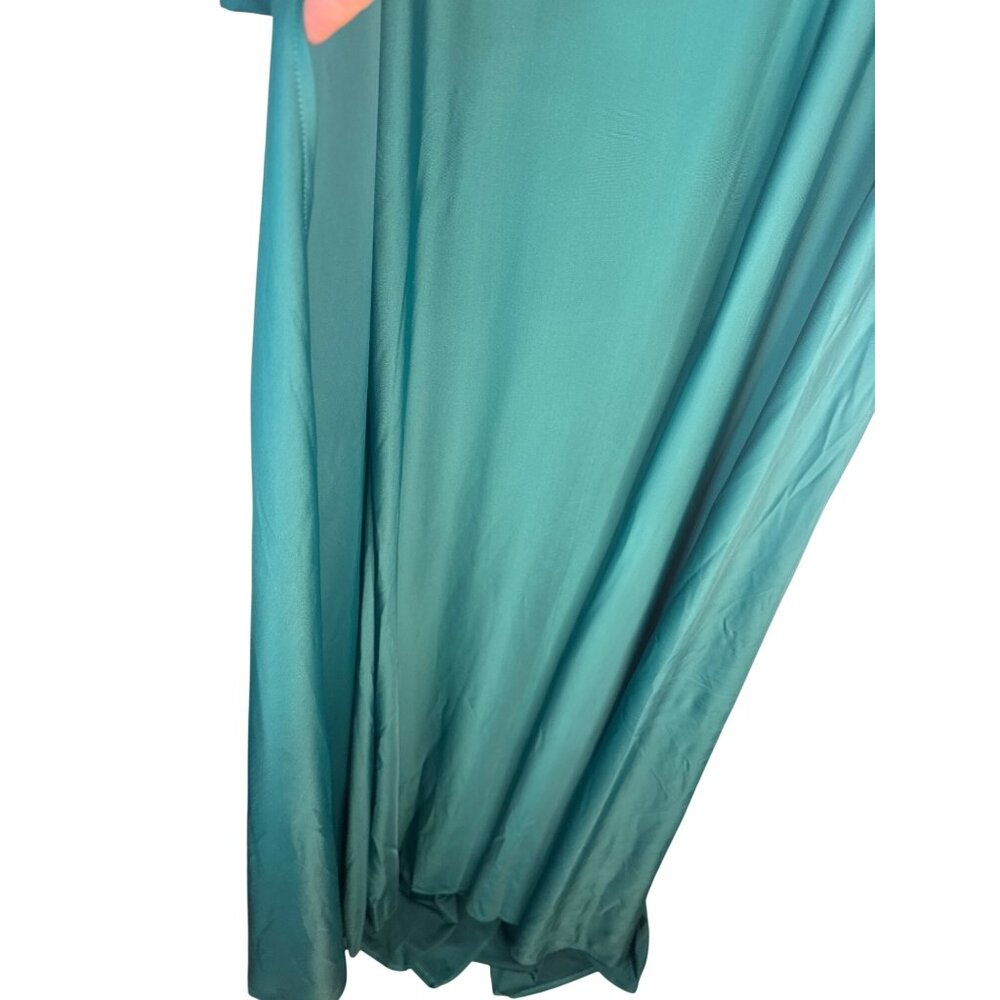 Miss Ord Deep Teal Long Medium Sleeve Sweetheart Neckline Maxi Dress - Picture 13 of 15